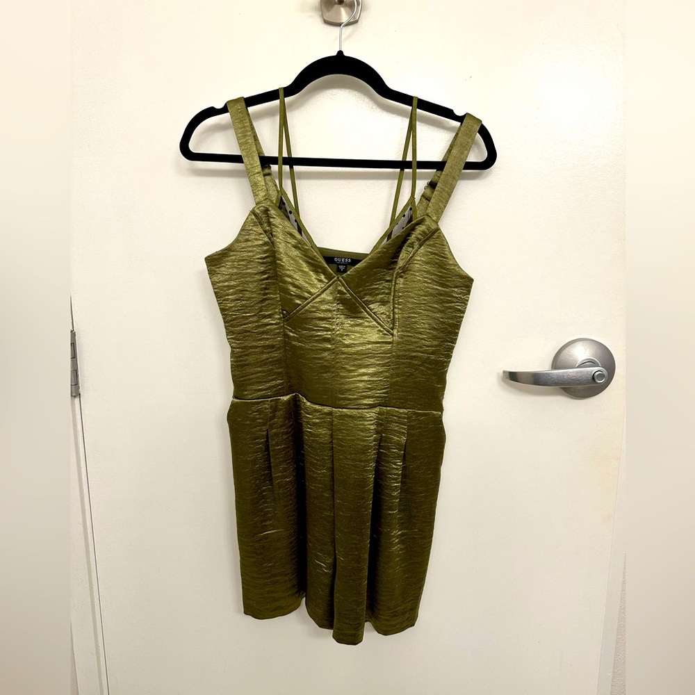 Silky Emerald Green Romper